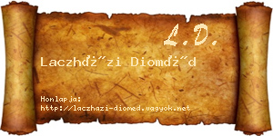 Laczházi Dioméd névjegykártya